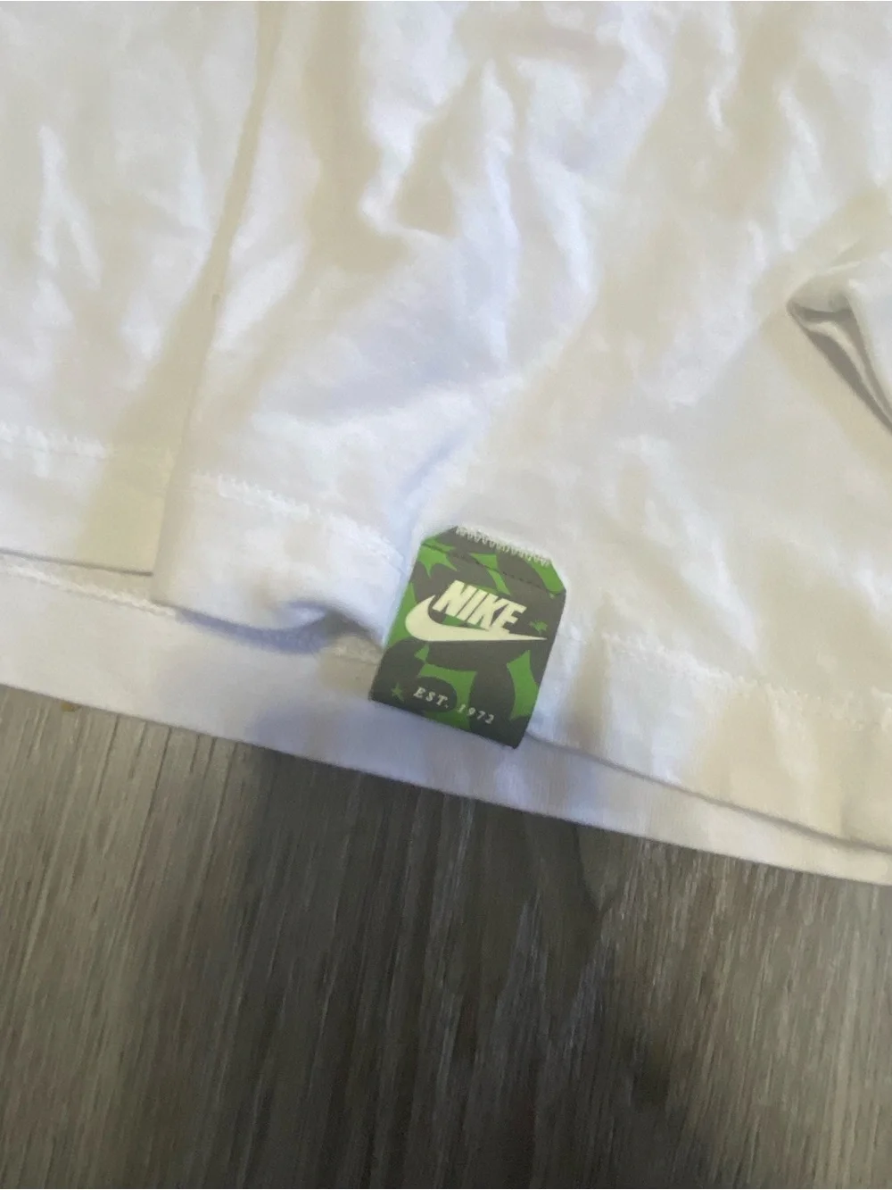 Nike White Long-Sleeve Crewneck Shirt With Back Graphic